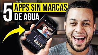 5 Aplicaciones GRATIS para editar videos SIN MARCAS de agua [upl. by Edveh]