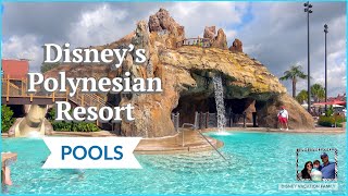 Disneys POLYNESIAN RESORT POOLS and Tiki Play Area  Disney World Pools [upl. by Ralyt]