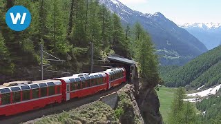 Worlds Most Beautiful Railway  The Bernina Express [upl. by Ettenaj835]