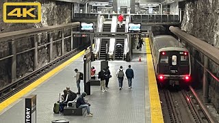 Atlanta MARTA Train Peachtree Center Station Downtown Atlanta Georgia 4K Subway Station Tour [upl. by Negriv]