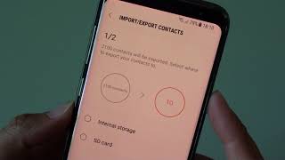 Samsung Galaxy S8 How to Export Contacts to SD Card [upl. by Sekyere]