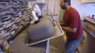 How to Install a Stainless Steel Drop In Sink [upl. by Eatnohs]