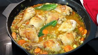 Pollo en salsa Receta fácil rápida y riquísima SIN HORNO [upl. by Acinnad]