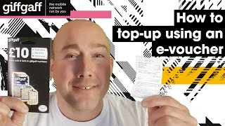 How to topup using an evoucher  tutorial  giffgaff [upl. by Ahsed924]