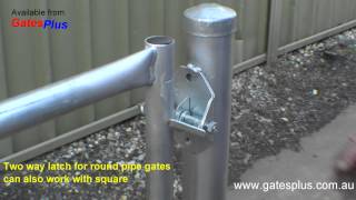 Gate Latch 2 way for round pipe and square [upl. by Arateehc]