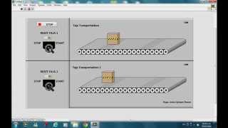 SCADA in LabVIEW  Conveyor [upl. by Nyrhtak]