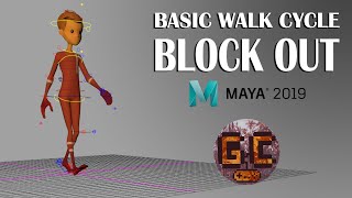 Let’s Animate  Blocking out a basic walk cycle using Maya [upl. by Eniortna330]