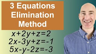 Solving Systems of 3 Equations Elimination [upl. by Spada]