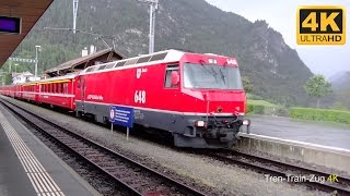 4K Bahnhof Filisur RHB Schmalspurbahn [upl. by Irehs]