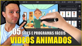 5 Sites e Programas Mais Fáceis para CRIAR VÍDEOS ANIMADOS ONLINE [upl. by Purse]