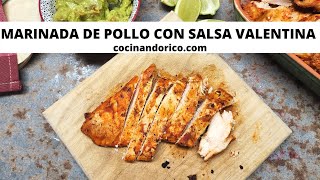 MARINADA DE POLLO CON SALSA VALENTINA [upl. by Lrat]