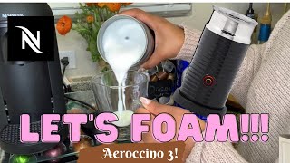 How To Foam Milk With Aeroccino 3 Make Coffee With Foam Tips amp Tricks  Easy Foamed Latte Recipe [upl. by Ramo]