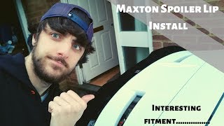 Maxton Design Spoiler Lip Install  How to  Fiesta ST180 [upl. by Ennasirk]