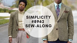 SEWALONG SIMPLICITY 8962 MENS SUIT JACKET [upl. by Elsa148]