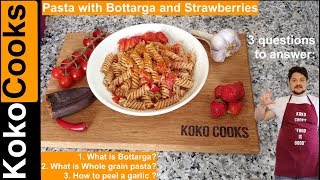 Pasta with Bottarga Strawberries Chili and Garlic Highly recommended [upl. by Yattirb]