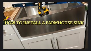 how to install a farmhouse sink instructions stainless steel [upl. by Aned487]