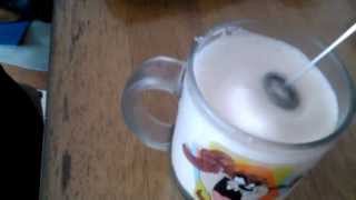 Aerolatte Review Frothing Cold Milk In Under 1 Minute [upl. by Leksehcey]